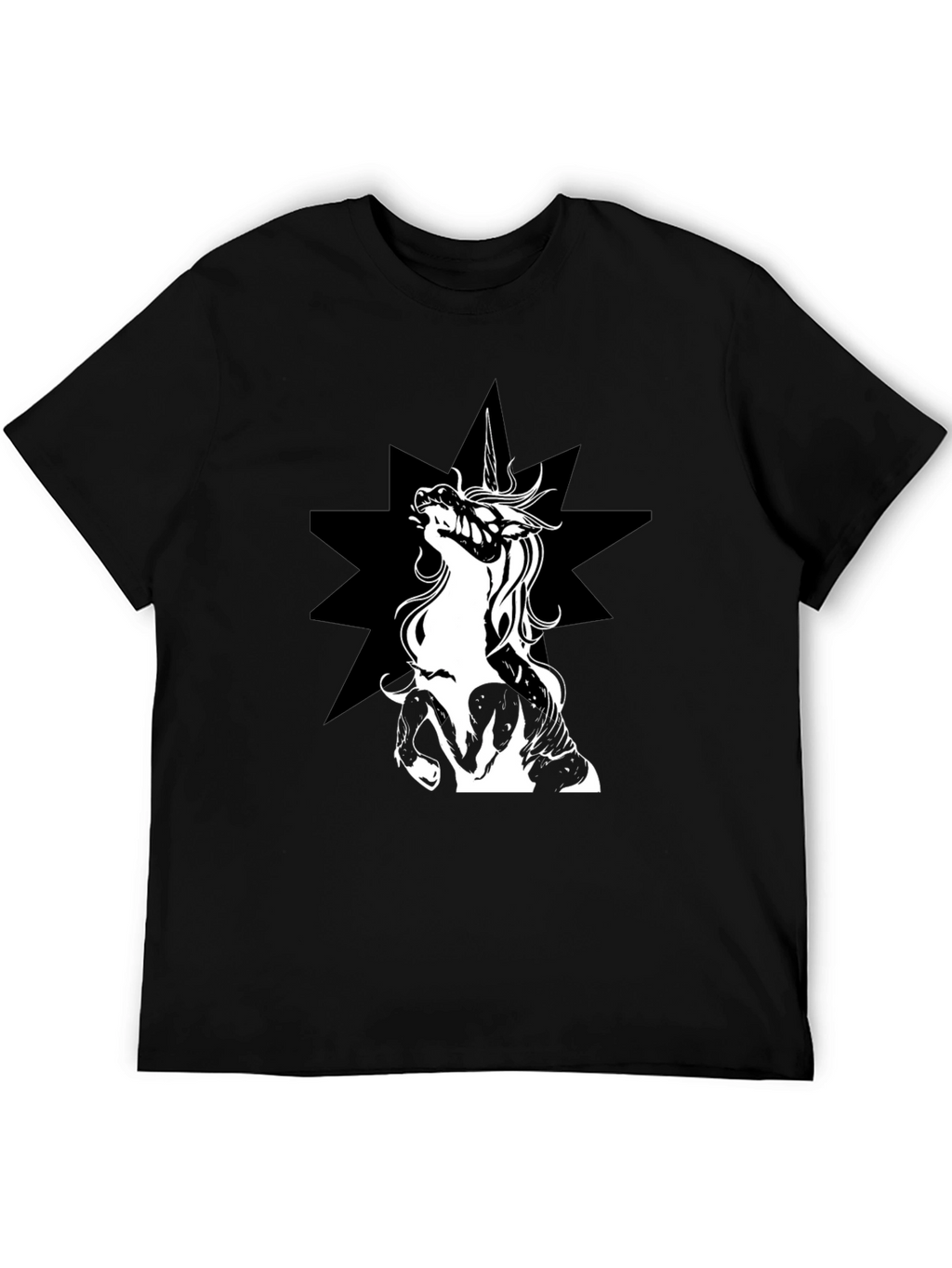 Unicorn Star Black T-Shirt