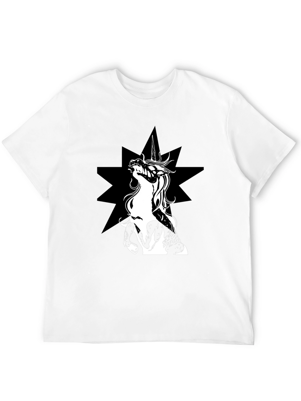 Unicorn Star Black T-Shirt