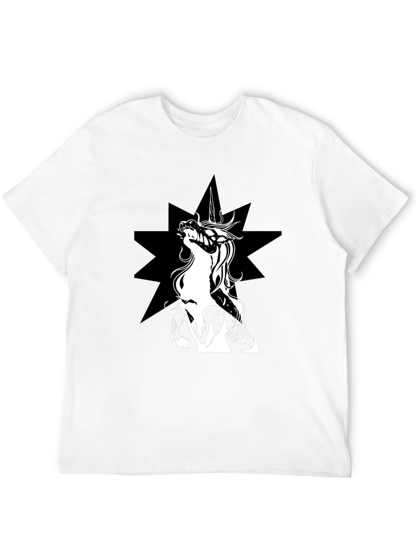Unicorn Star Black T-Shirt