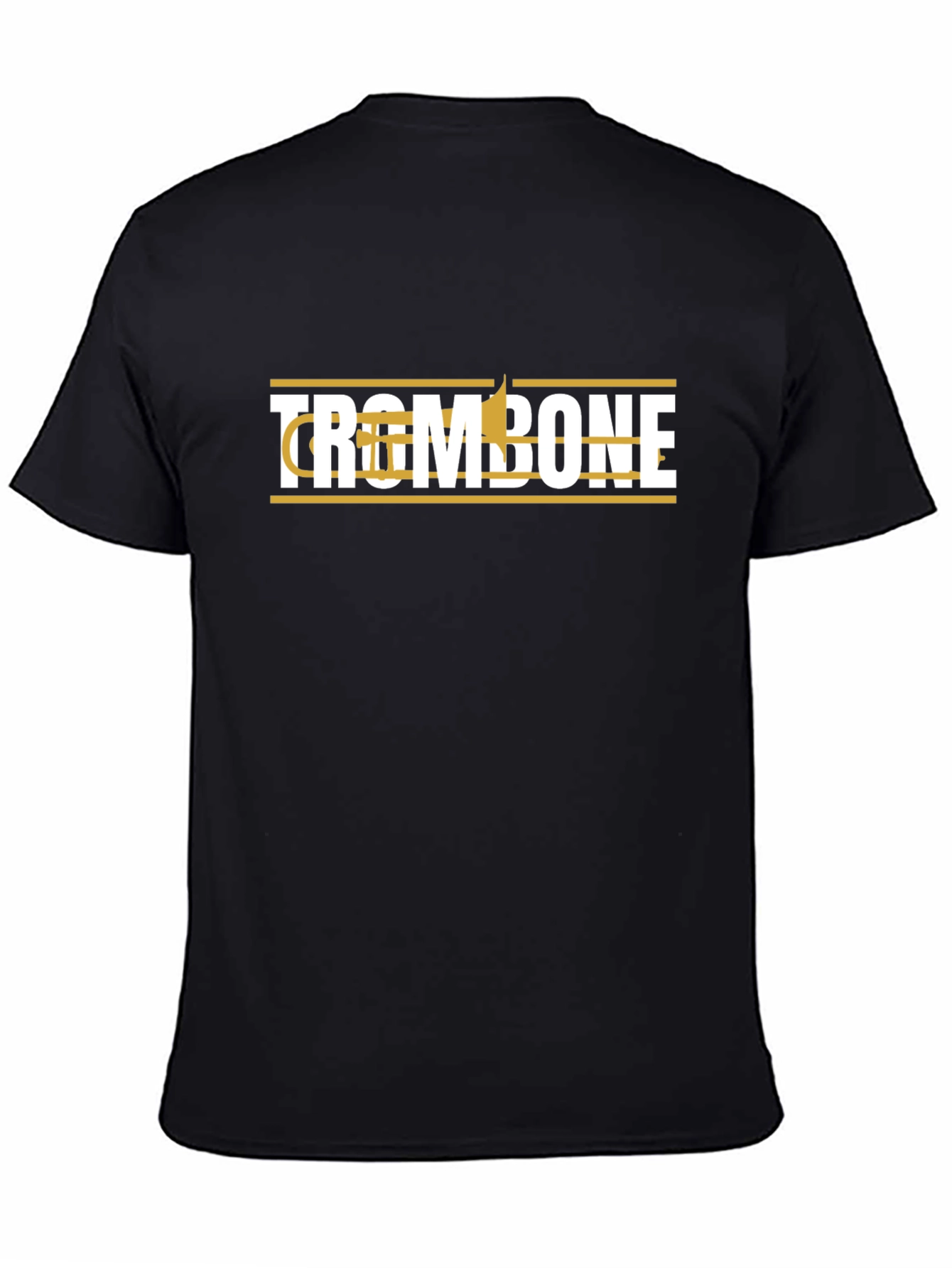 Trombone Graphic Tee - Black Music Lover Shirt