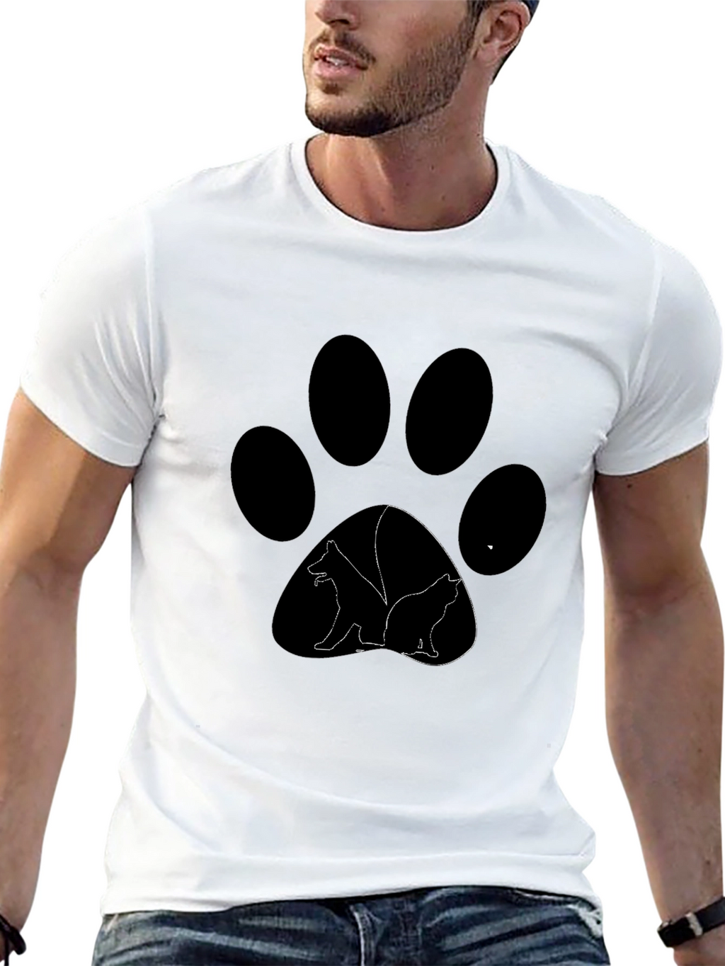 Dog & Cat Paw Print T-Shirt