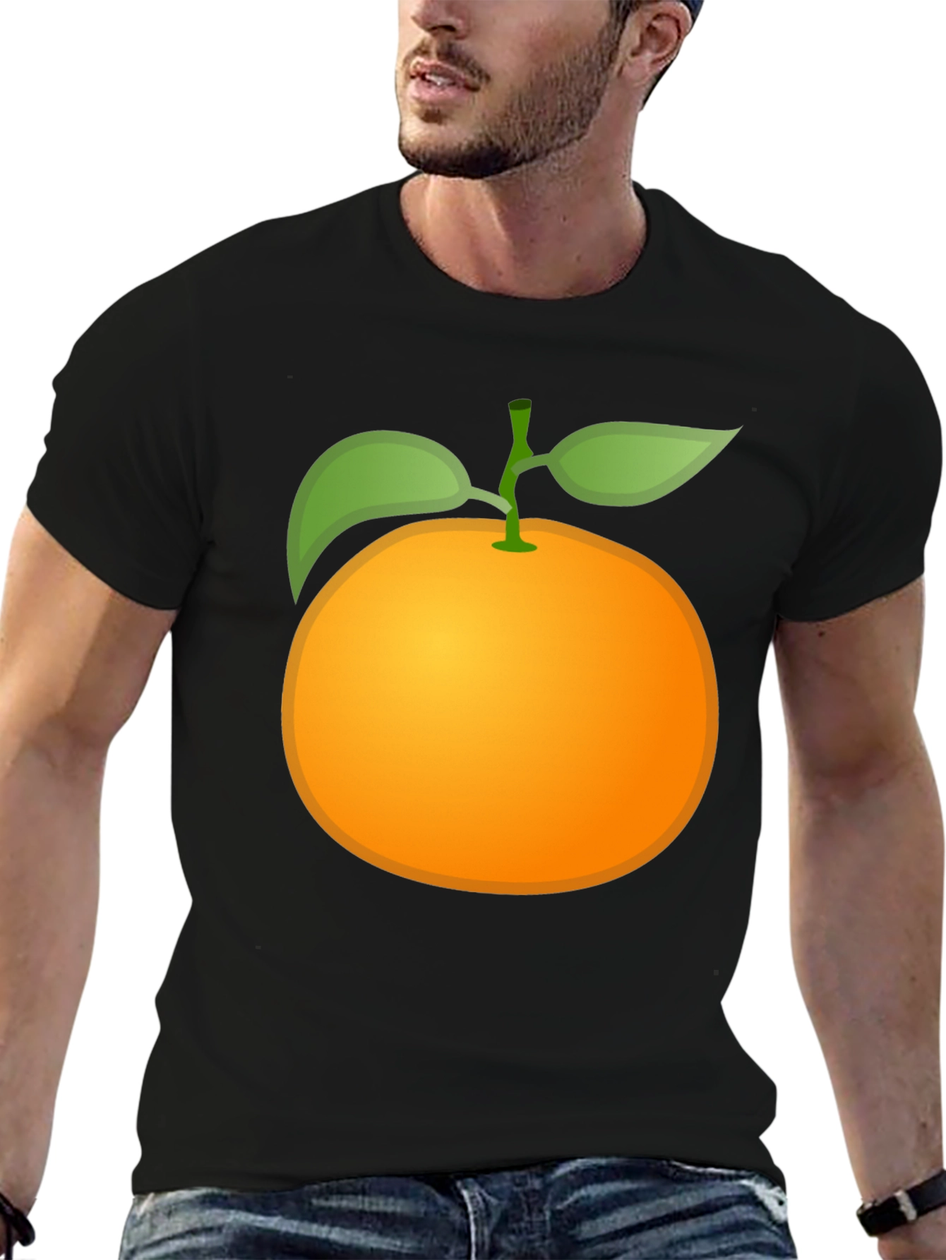 Orange Graphic Tee - Quirky Fruit T-Shirt
