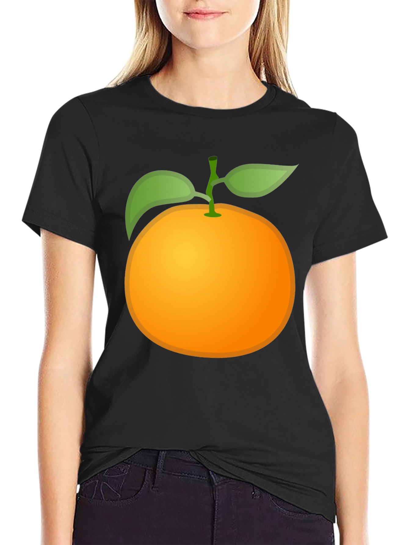 Orange Graphic Tee - Quirky Fruit T-Shirt