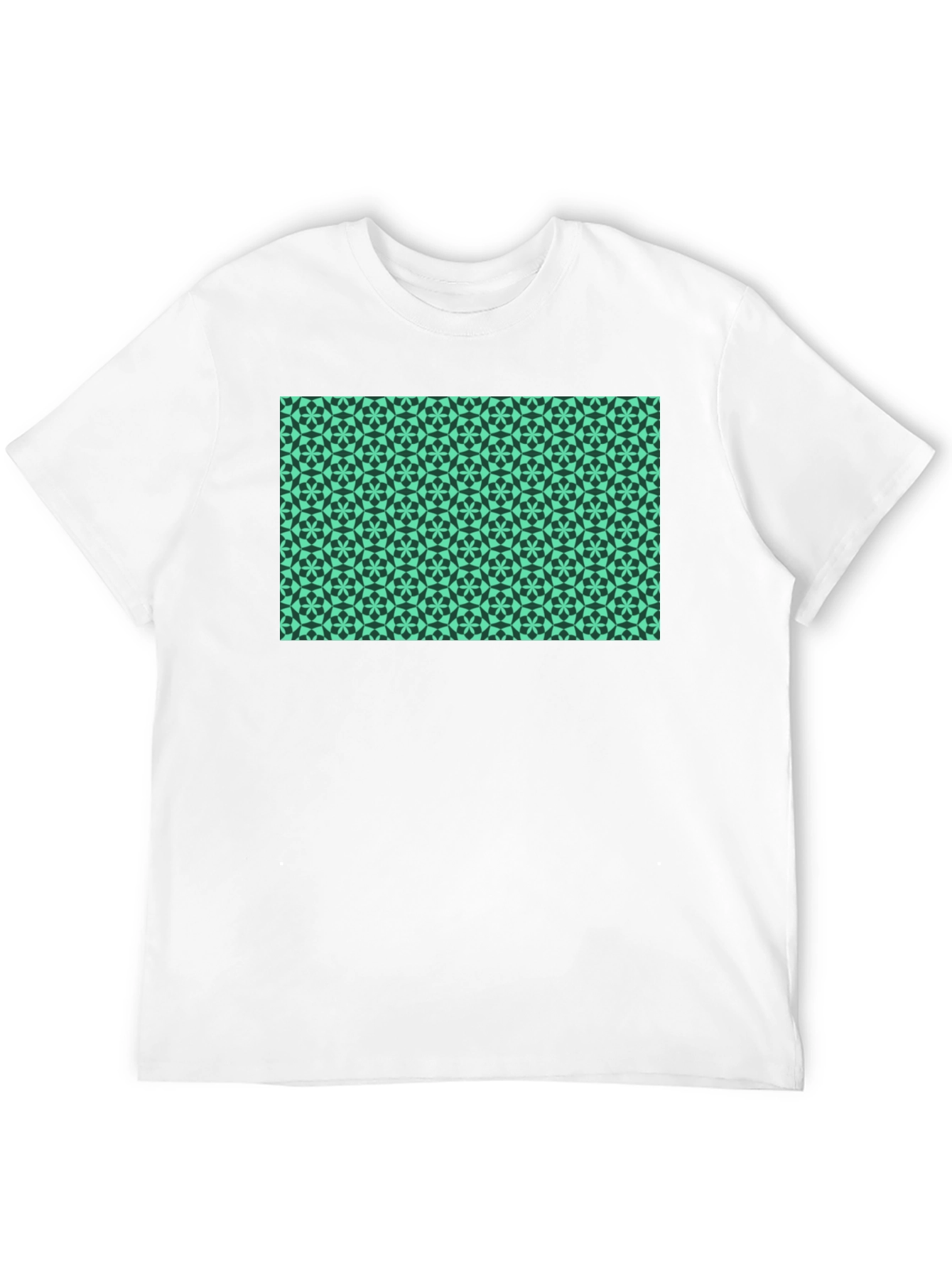Geometric Print Black T-Shirt