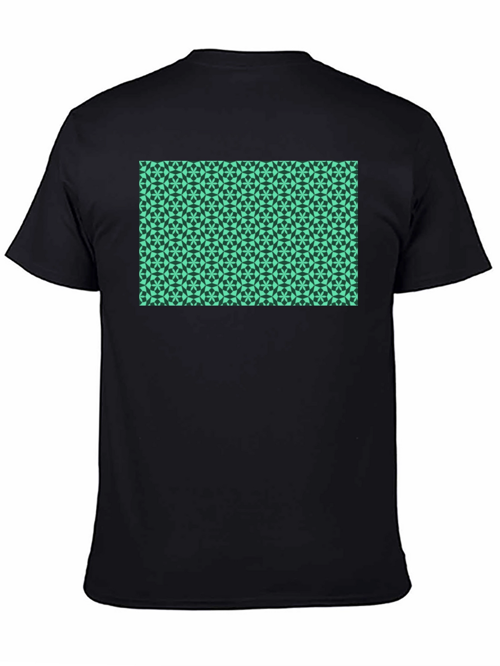 Geometric Print Black T-Shirt