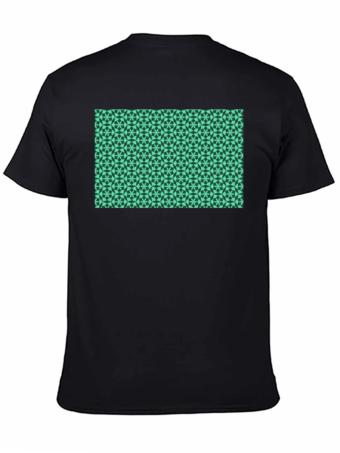 Geometric Print Black T-Shirt