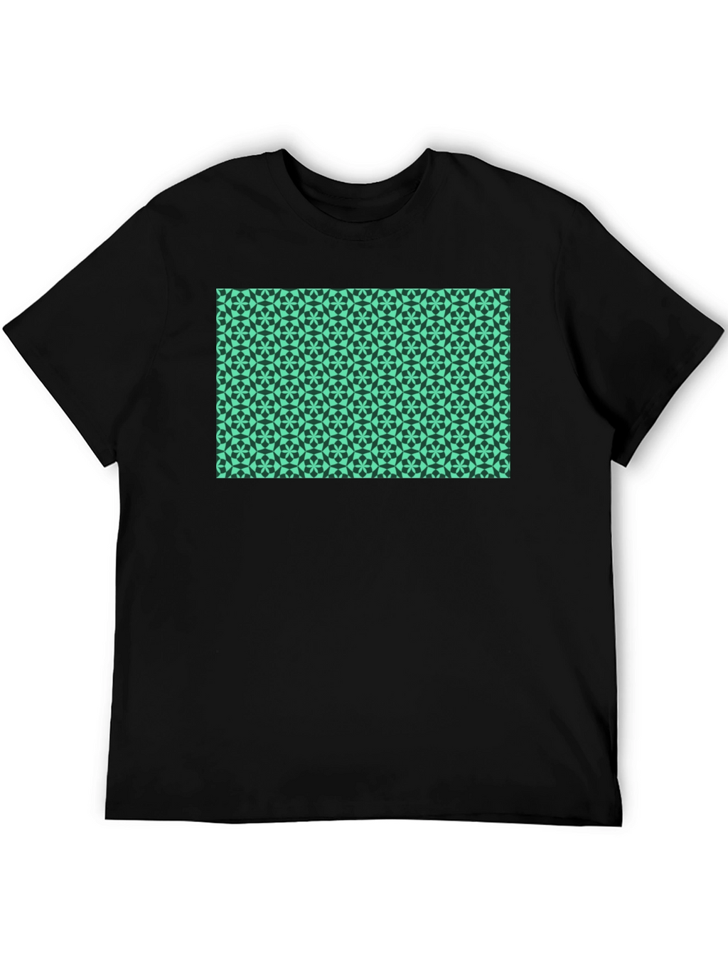 Geometric Print Black T-Shirt