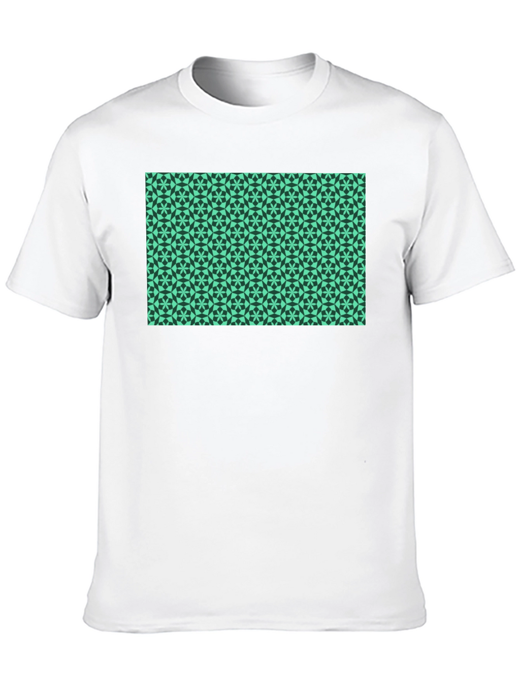 Geometric Print Black T-Shirt