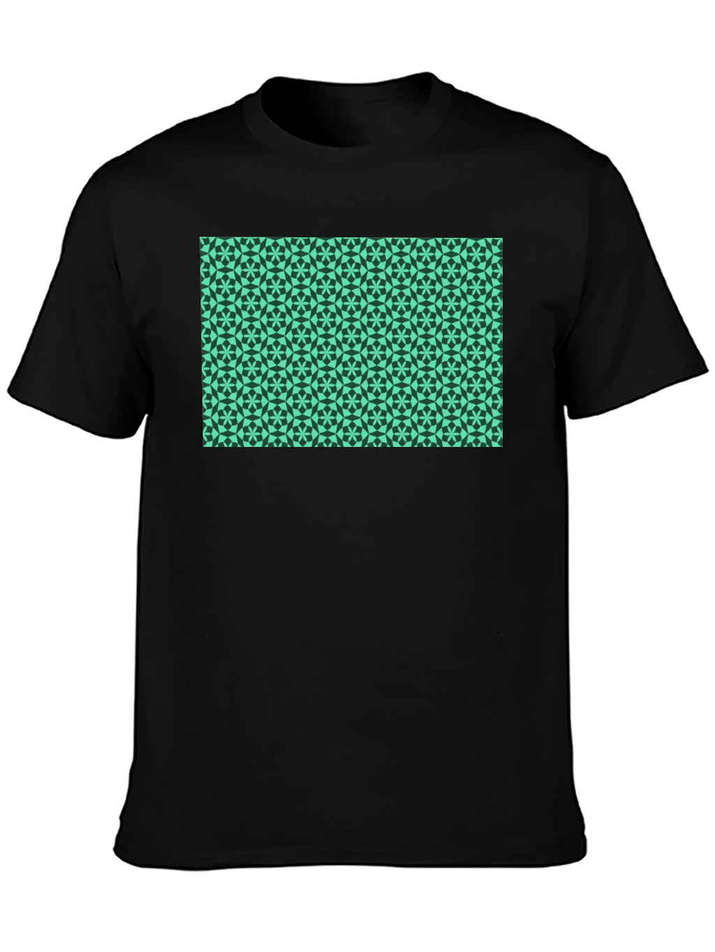 Geometric Print Black T-Shirt