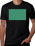 Geometric Print Black T-Shirt