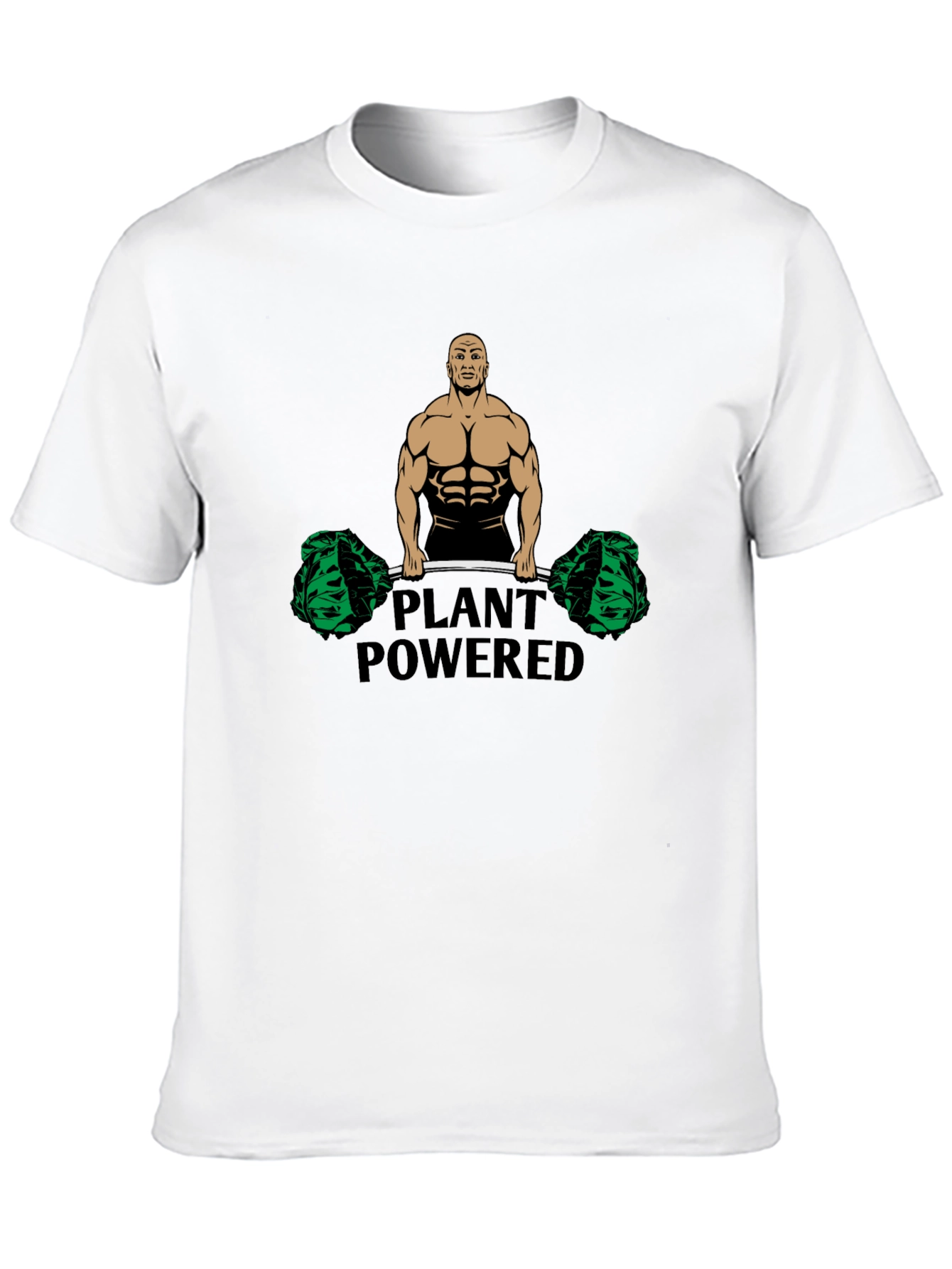 Plant Powered Black T-Shirt - Vegan Fitness Apparel