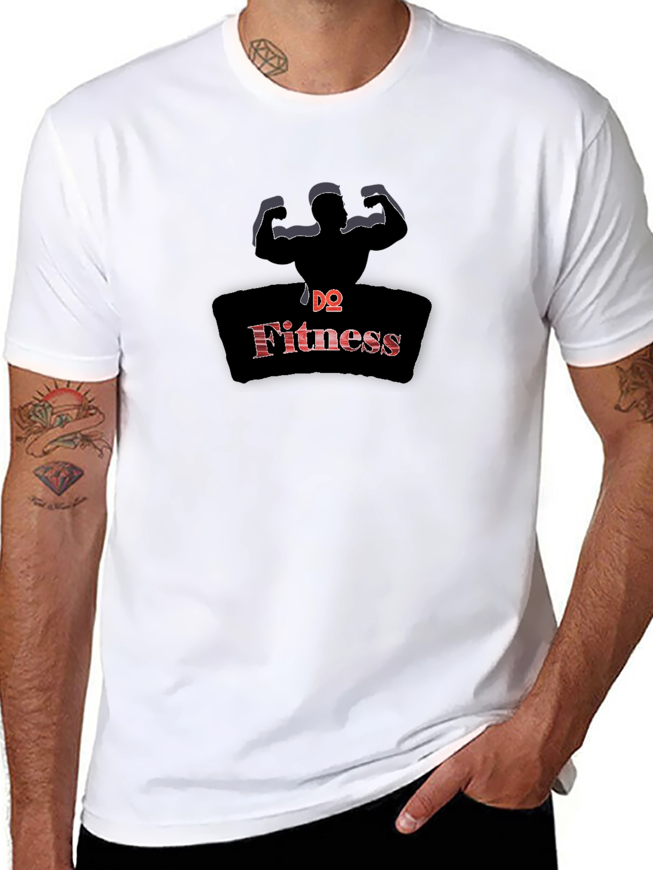 DQ Fitness Black Graphic Tee