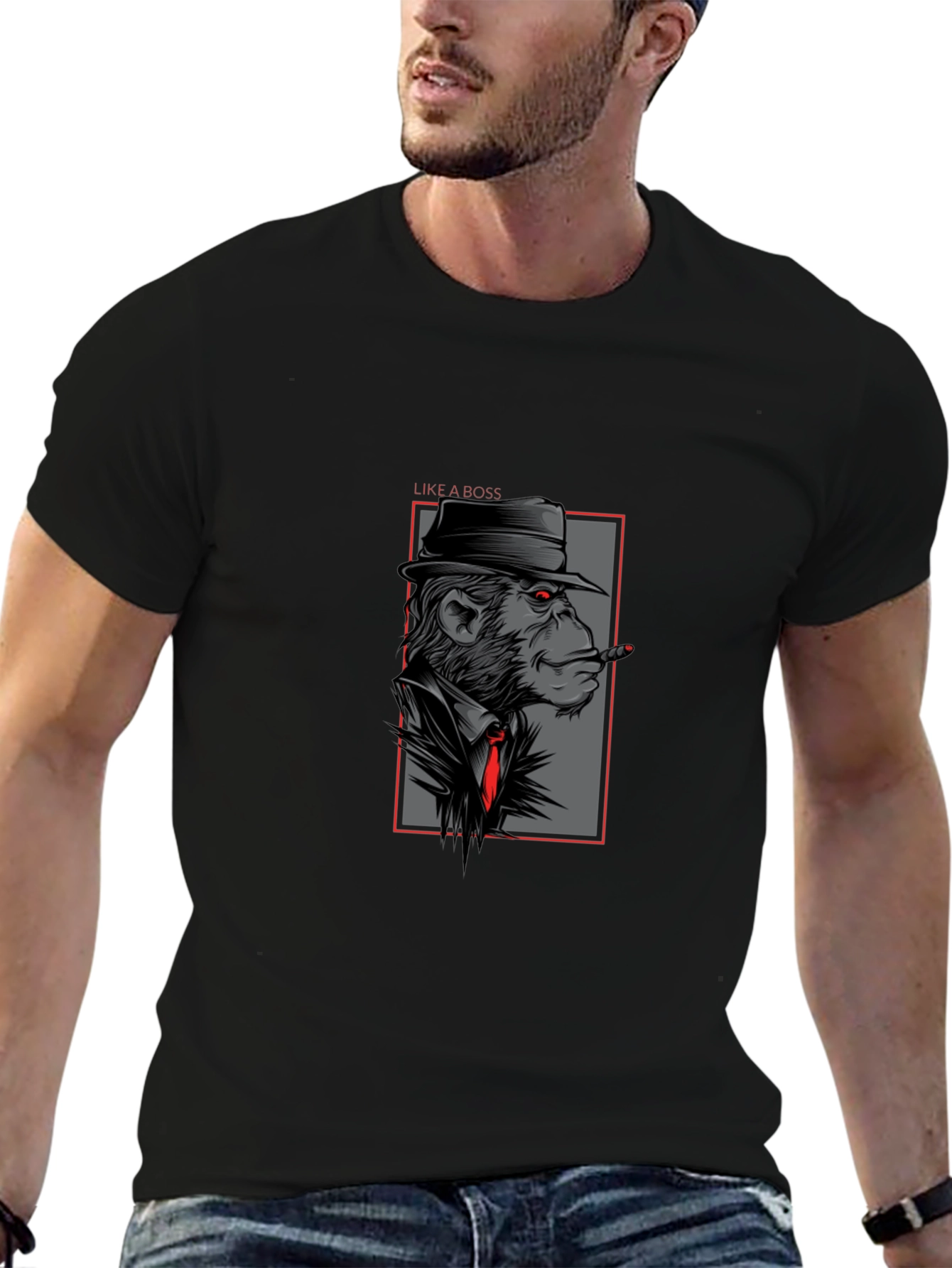 Monkey Mafia Boss Graphic T-Shirt