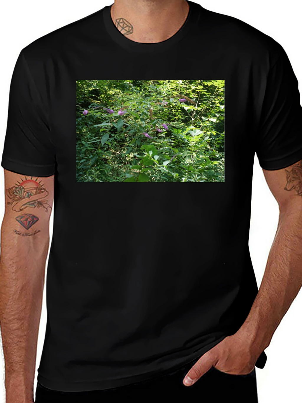 Nature Scene T-Shirt - Black