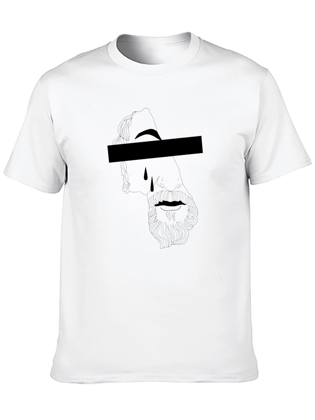 Mens Graphic Tee - Crying Statue Design