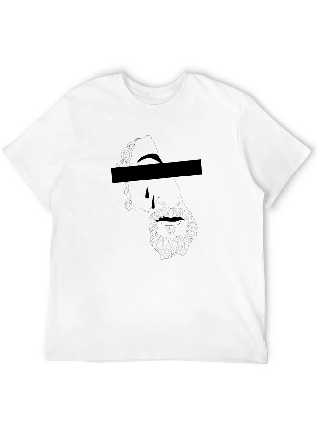 Mens Graphic Tee - Crying Statue Design
