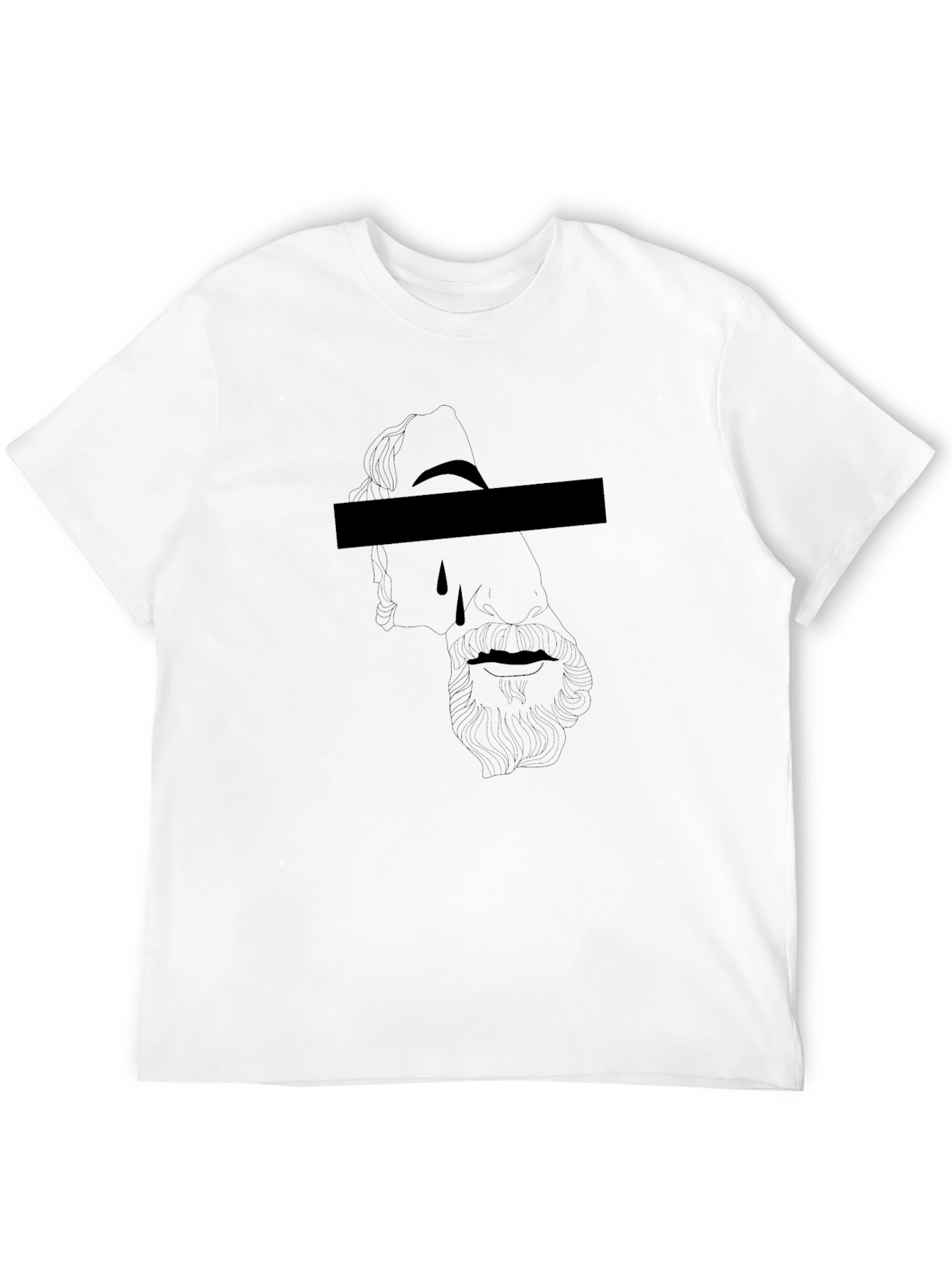 Mens Graphic Tee - Crying Statue Design