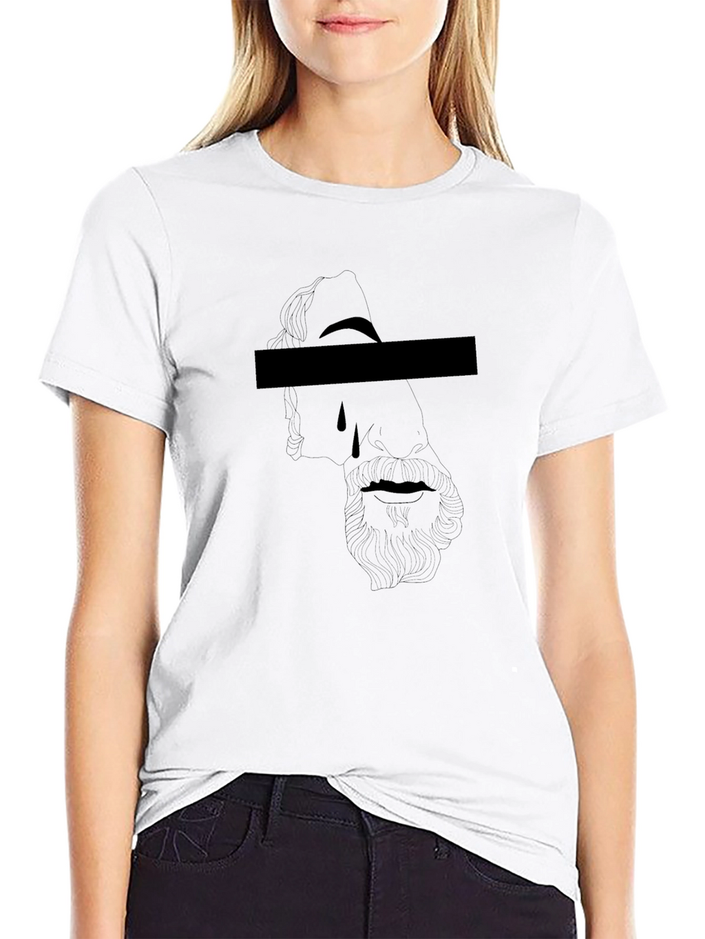 Mens Graphic Tee - Crying Statue Design