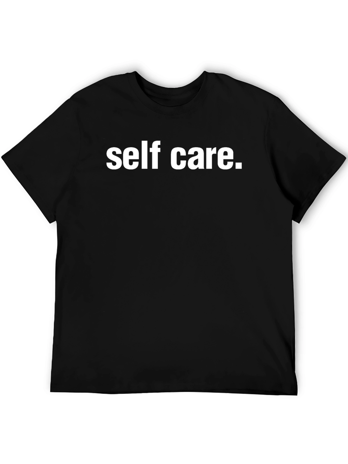 Self Care Black T-Shirt - Mens Crew Neck Tee