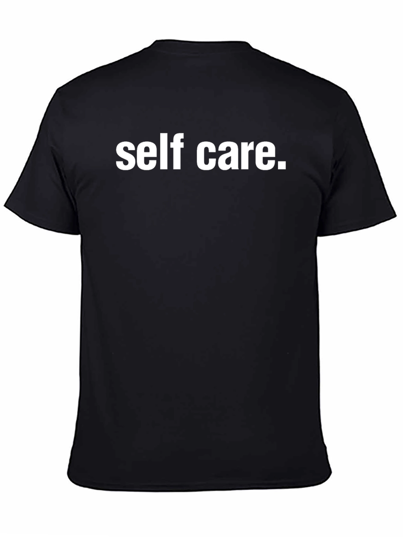 Self Care Black T-Shirt - Mens Crew Neck Tee