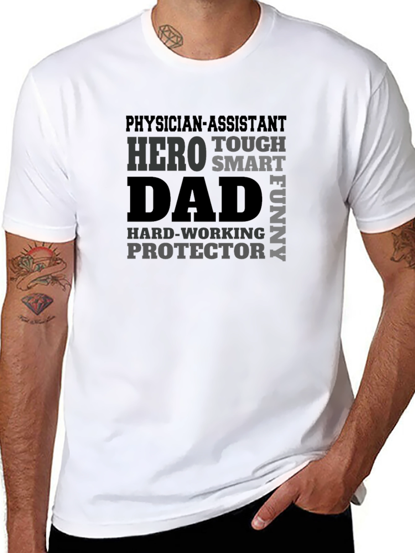Physician Assistant Dad T-Shirt - Hero Smart Funny