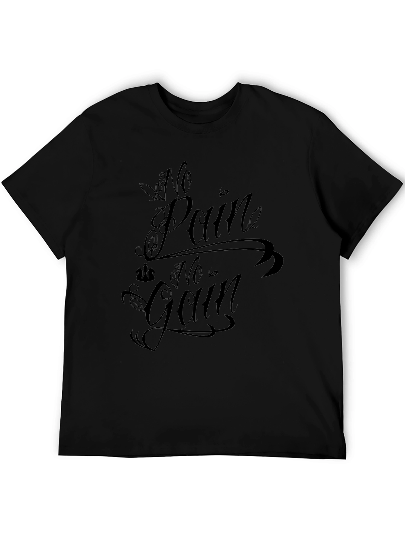 No Pain No Gain Black Graphic Tee