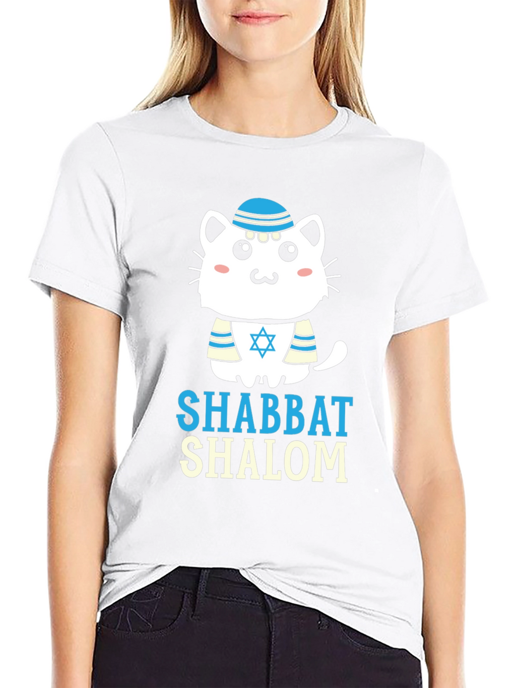 Shabbat Shalom Cat T-Shirt