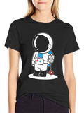 Astronaut Yo-Yo Graphic Tee - Black