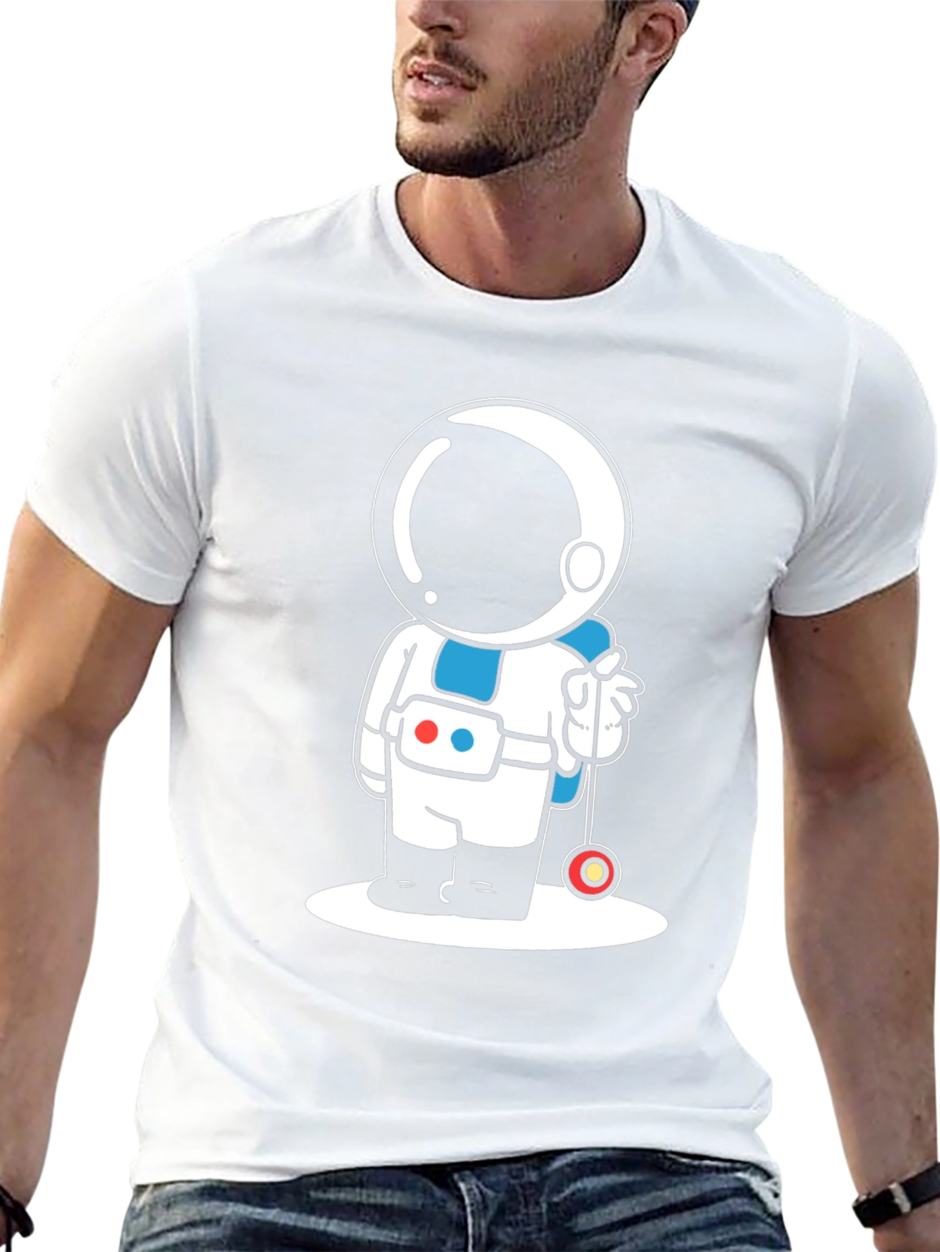 Astronaut Yo-Yo Graphic Tee - Black