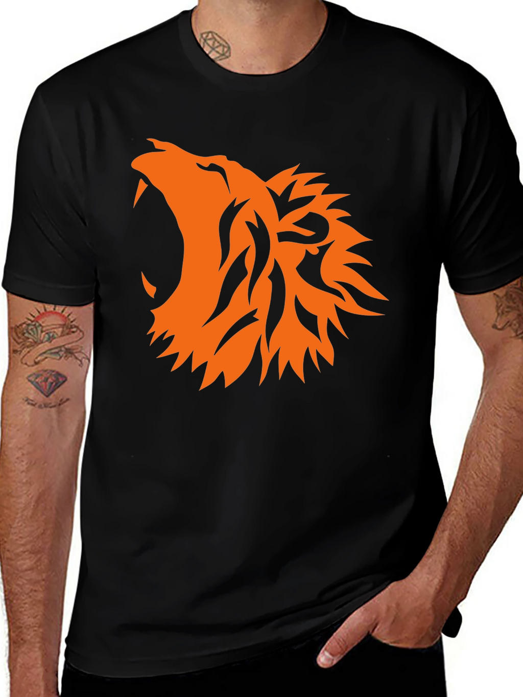 Roaring Lion Graphic T-Shirt - Black