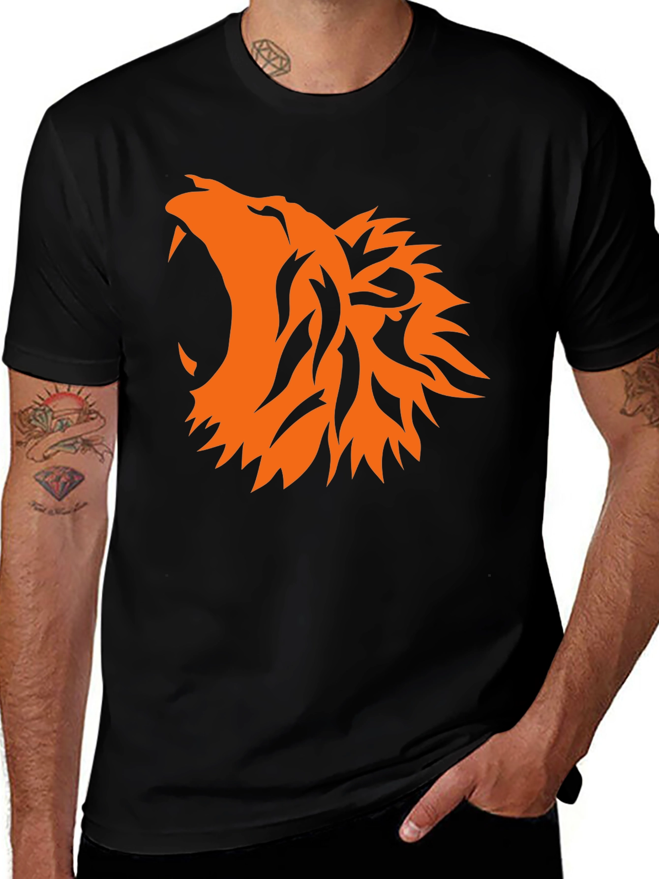Roaring Lion Graphic T-Shirt - Black