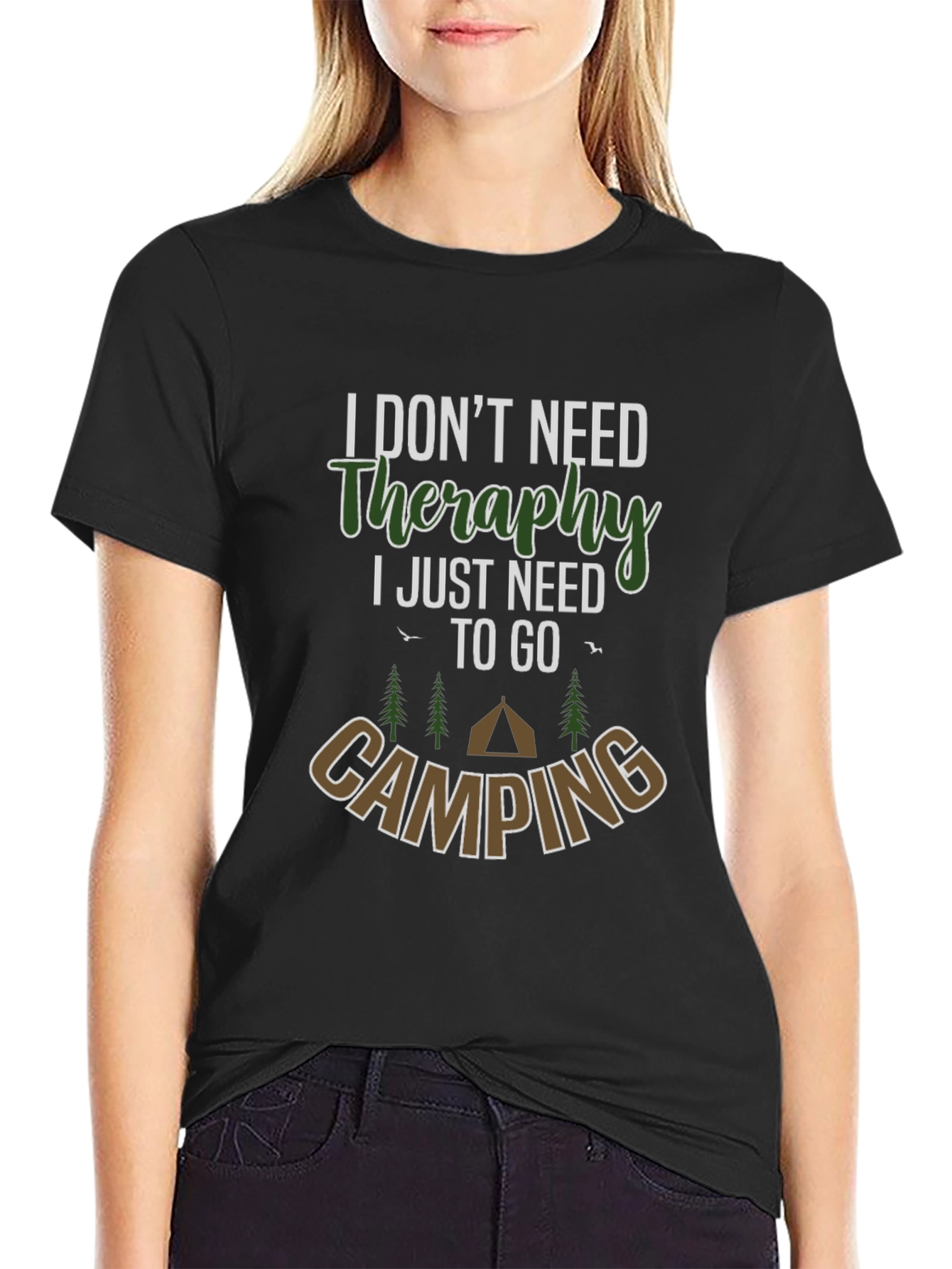 Camping Therapy T-Shirt - Nature Lover Tee