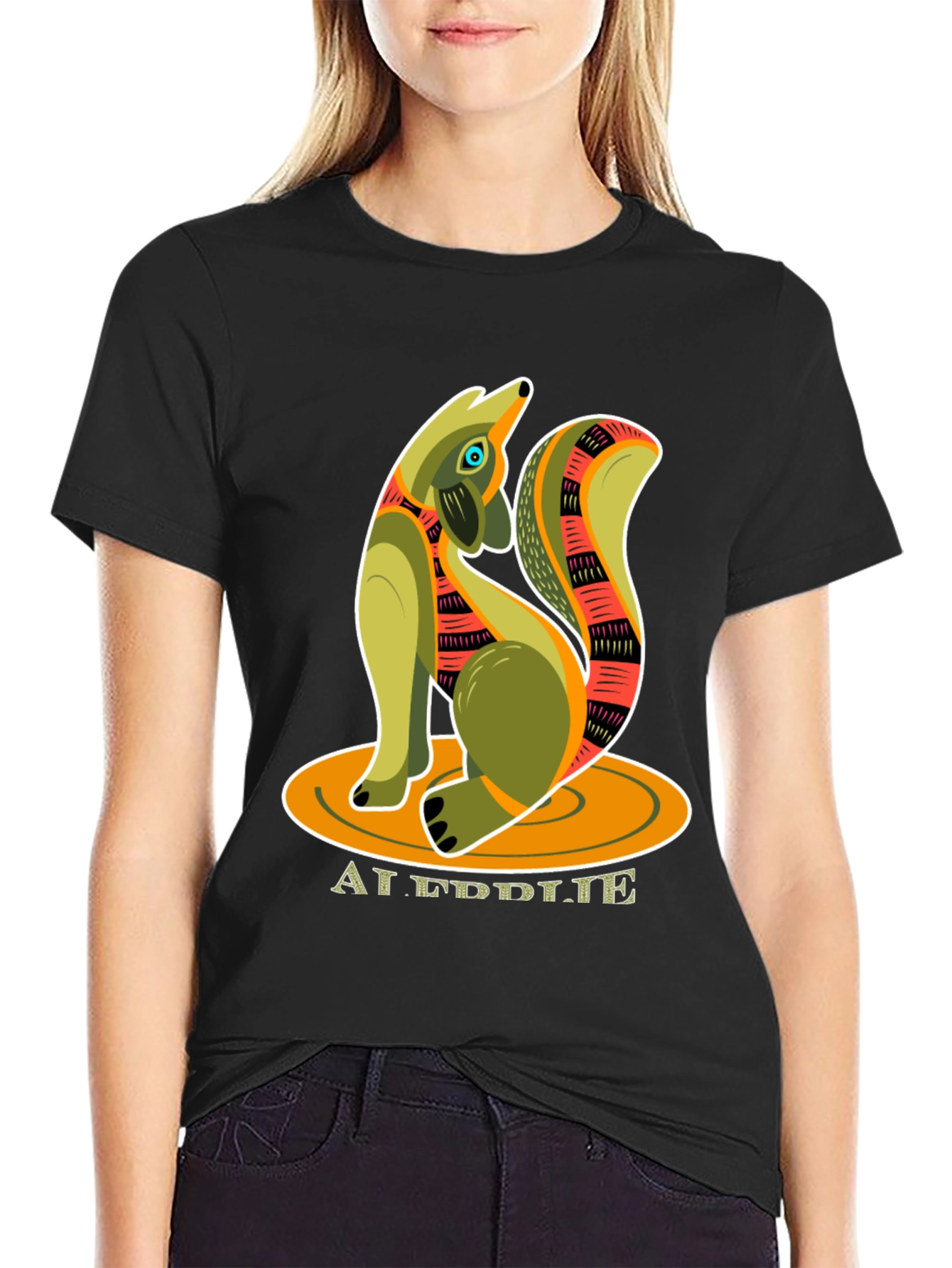 Whimsical Fox Graphic Tee - Artistic Animal Design