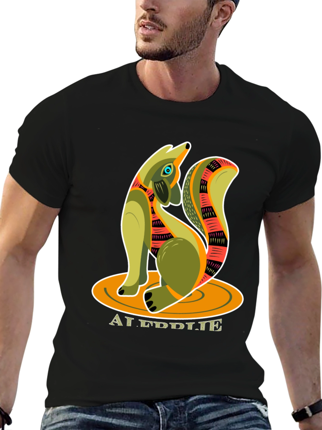 Whimsical Fox Graphic Tee - Artistic Animal Design