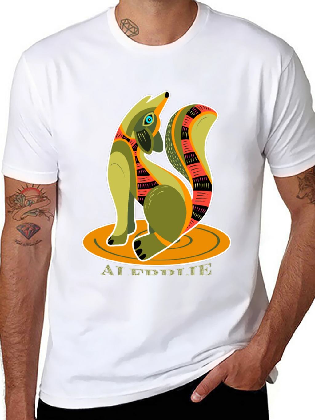 Whimsical Fox Graphic Tee - Artistic Animal Design