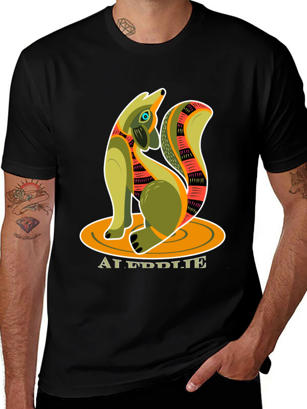 Whimsical Fox Graphic Tee - Artistic Animal Design