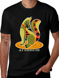 Whimsical Fox Graphic Tee - Artistic Animal Design
