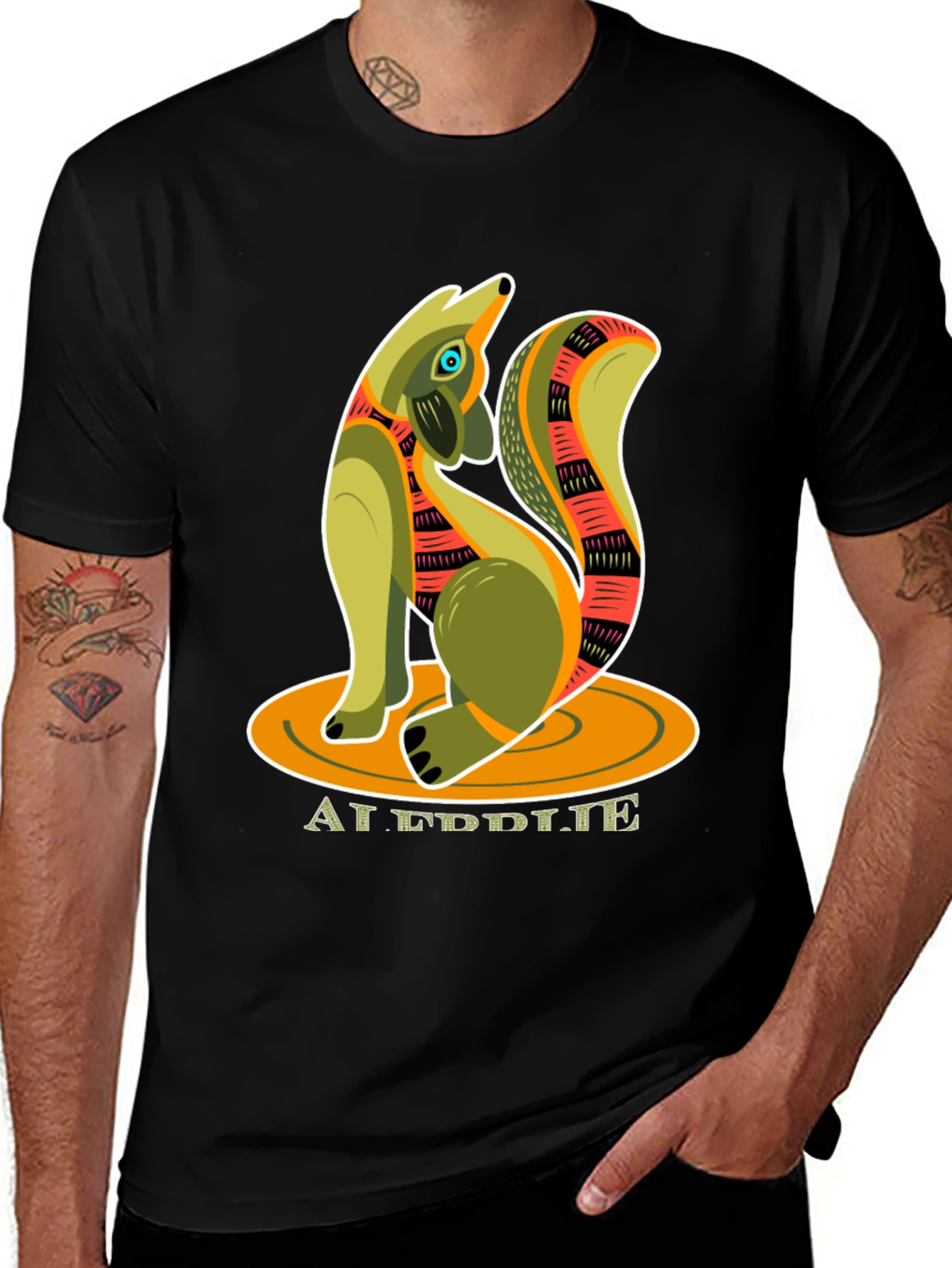 Whimsical Fox Graphic Tee - Artistic Animal Design