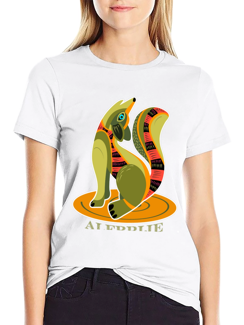 Whimsical Fox Graphic Tee - Artistic Animal Design