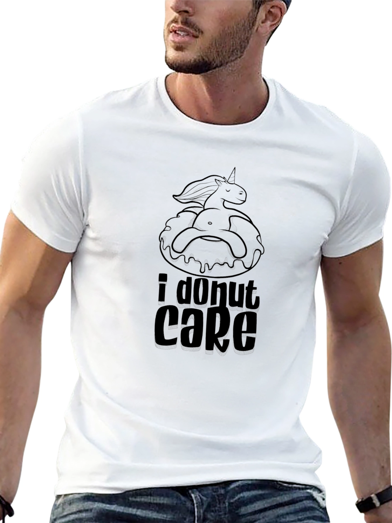 Unicorn Donut Cake Graphic T-Shirt