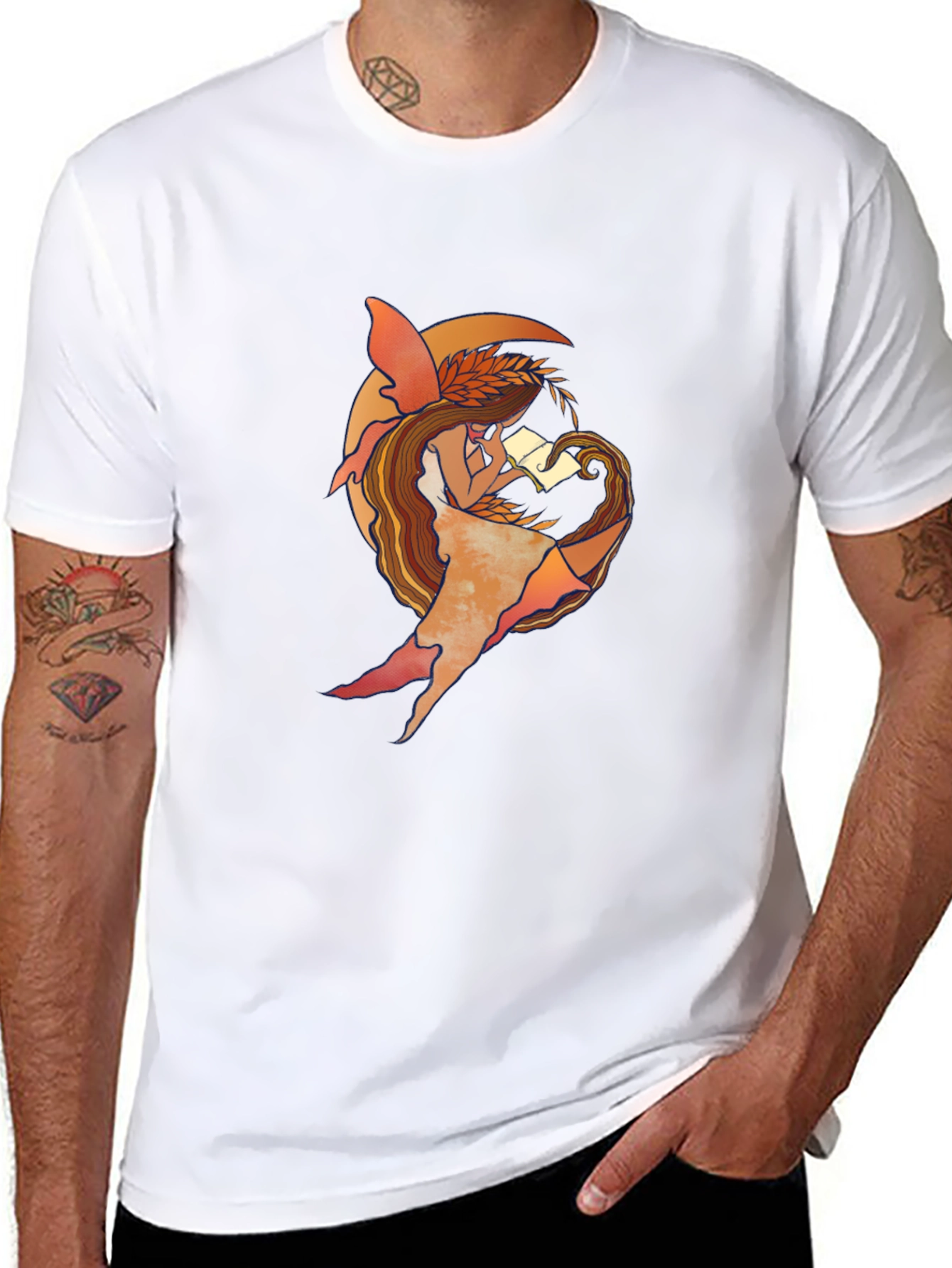 Fairy Reading T-Shirt - Unique Graphic Tee