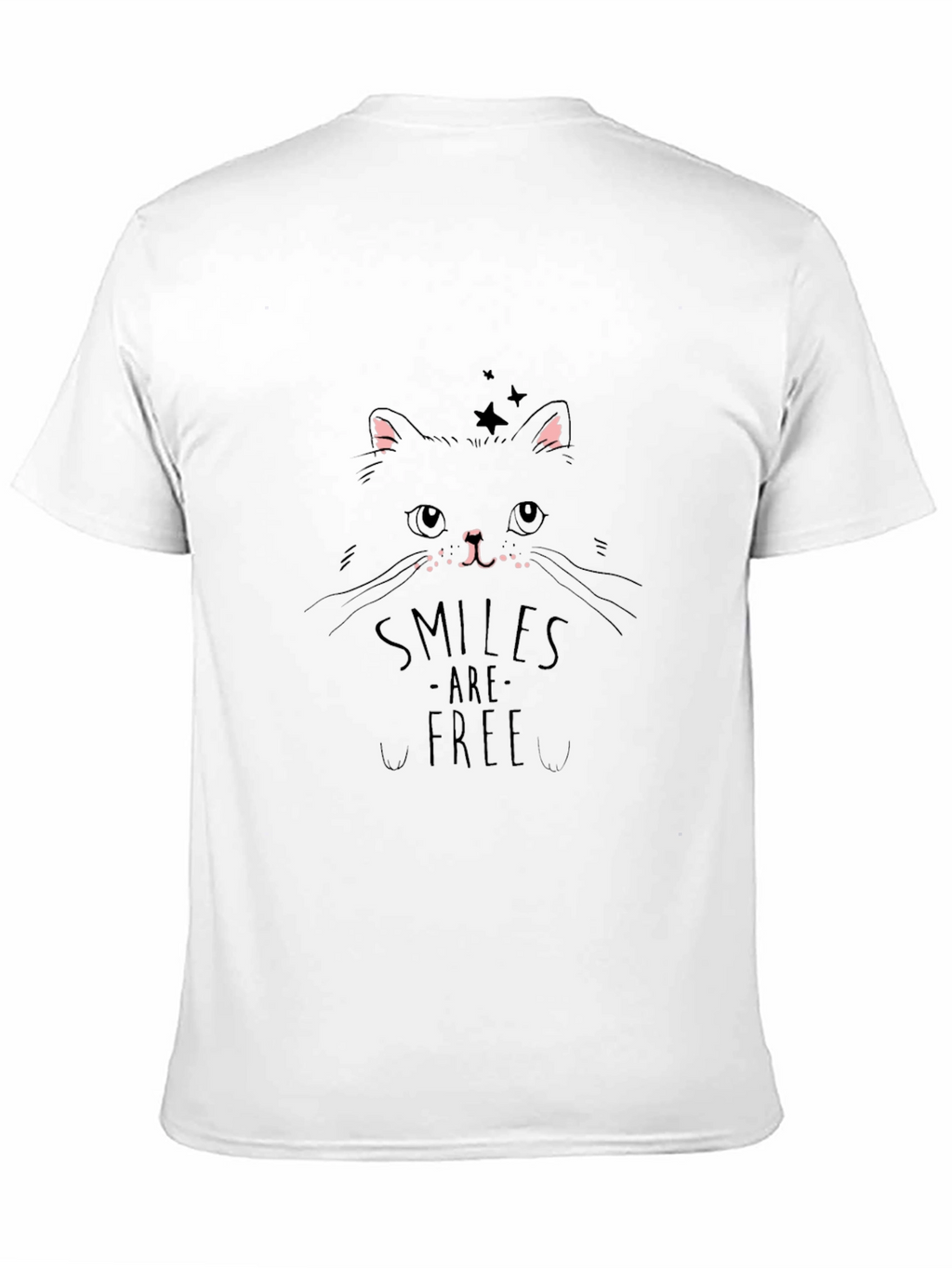 Smiles Are Free Cat Graphic T-Shirt