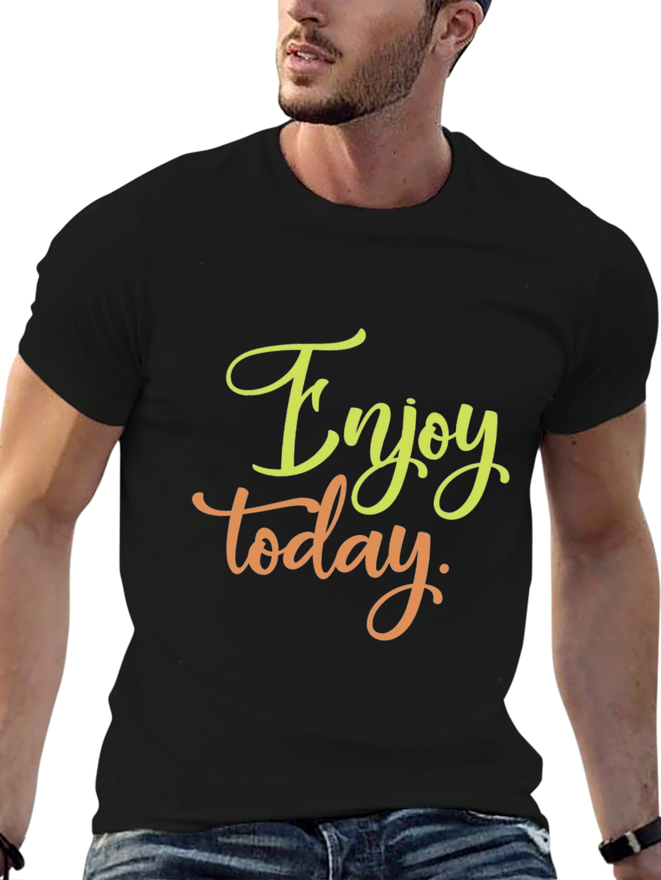Enjoy Today Black Graphic Tee