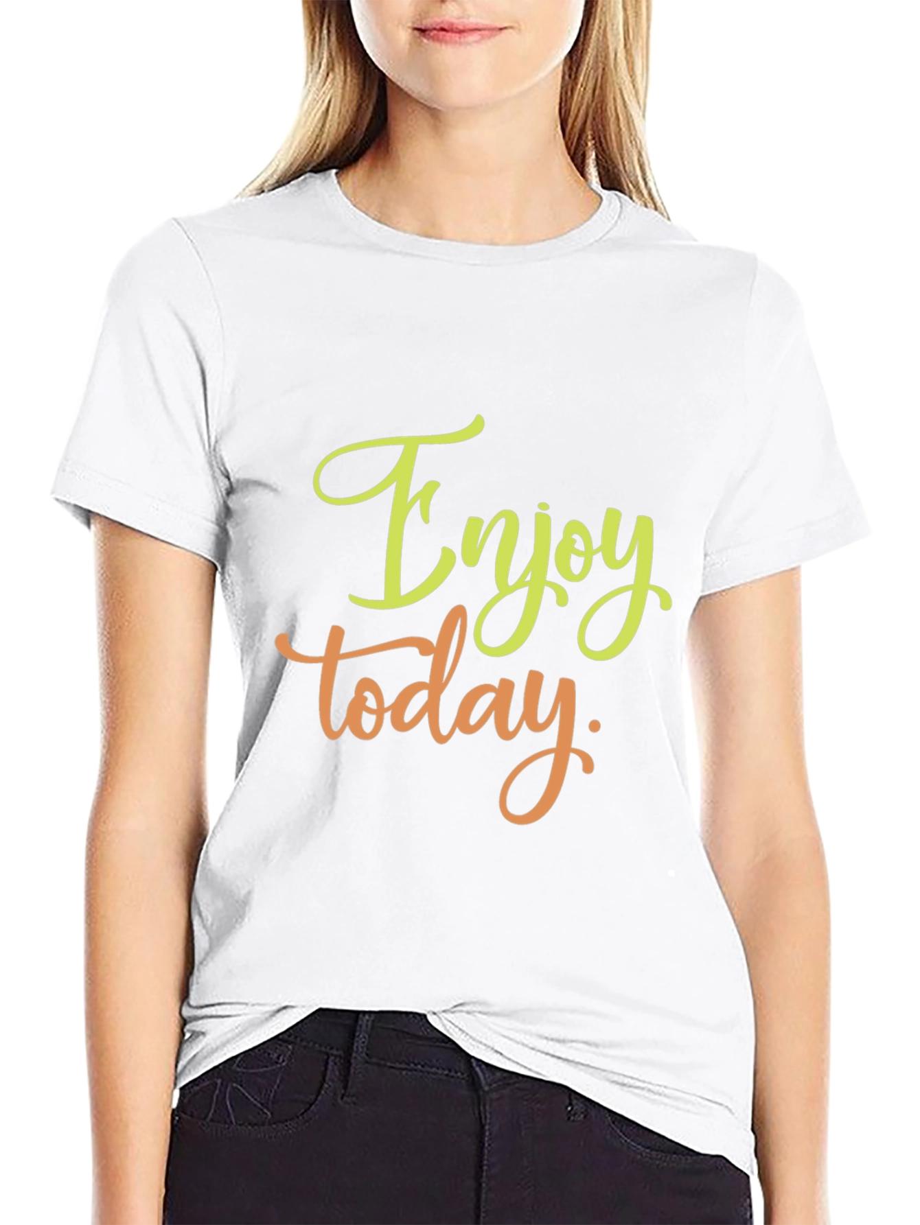 Enjoy Today Black Graphic Tee