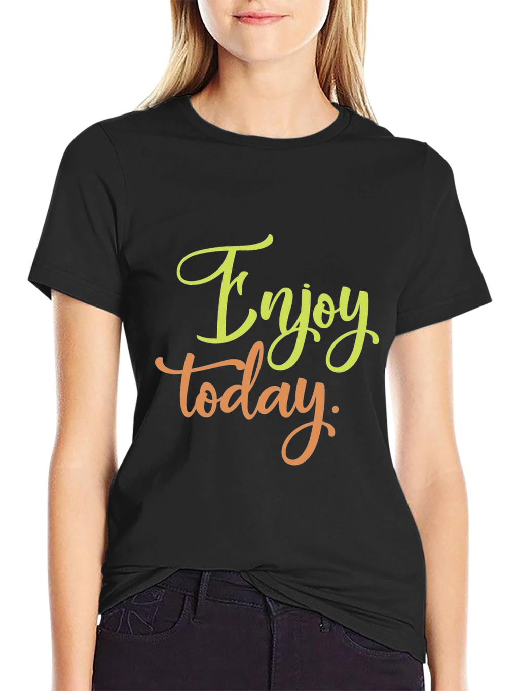 Enjoy Today Black Graphic Tee
