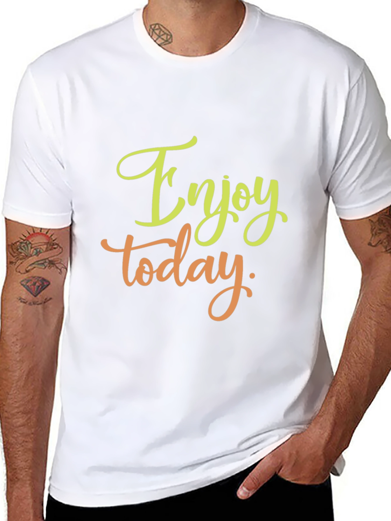Enjoy Today Black Graphic Tee