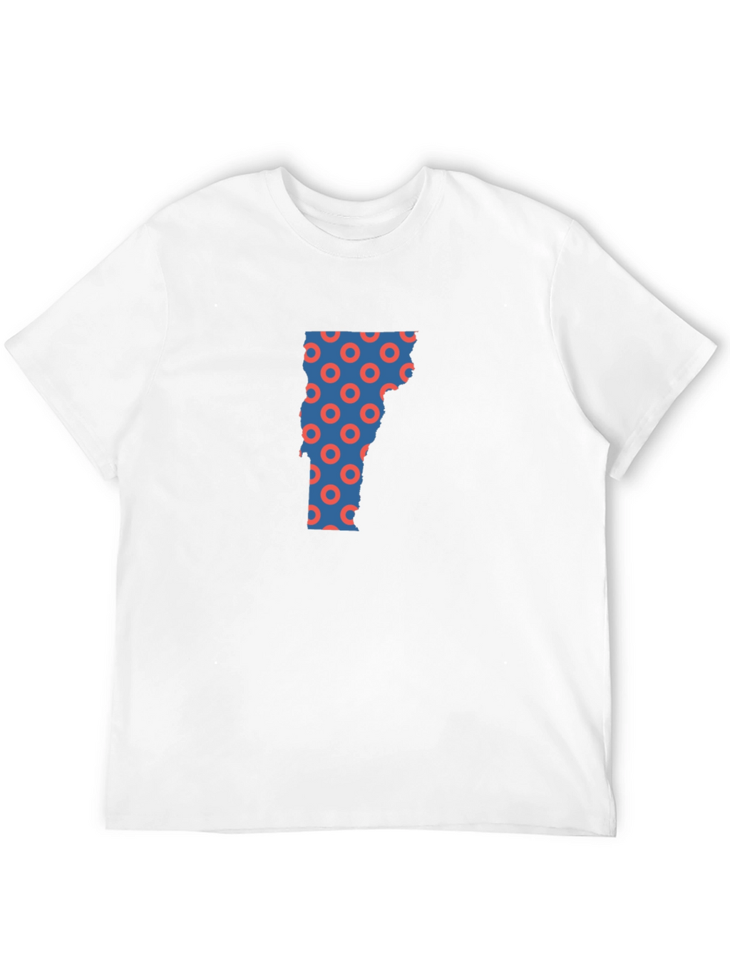 Vermont State Donut Pattern Mens Black T-Shirt