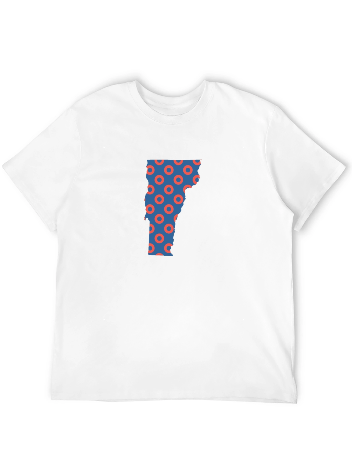 Vermont State Donut Pattern Mens Black T-Shirt
