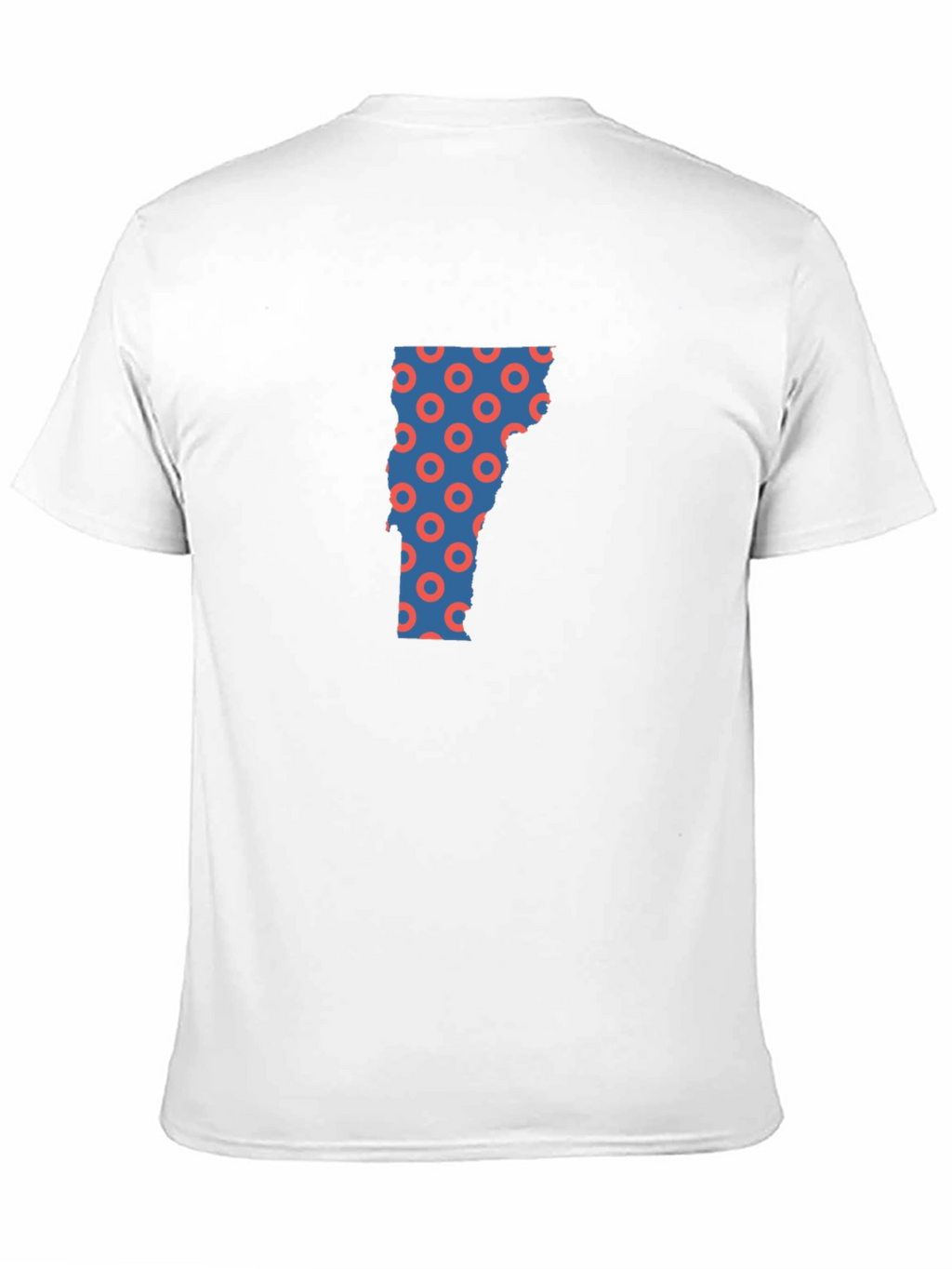 Vermont State Donut Pattern Mens Black T-Shirt