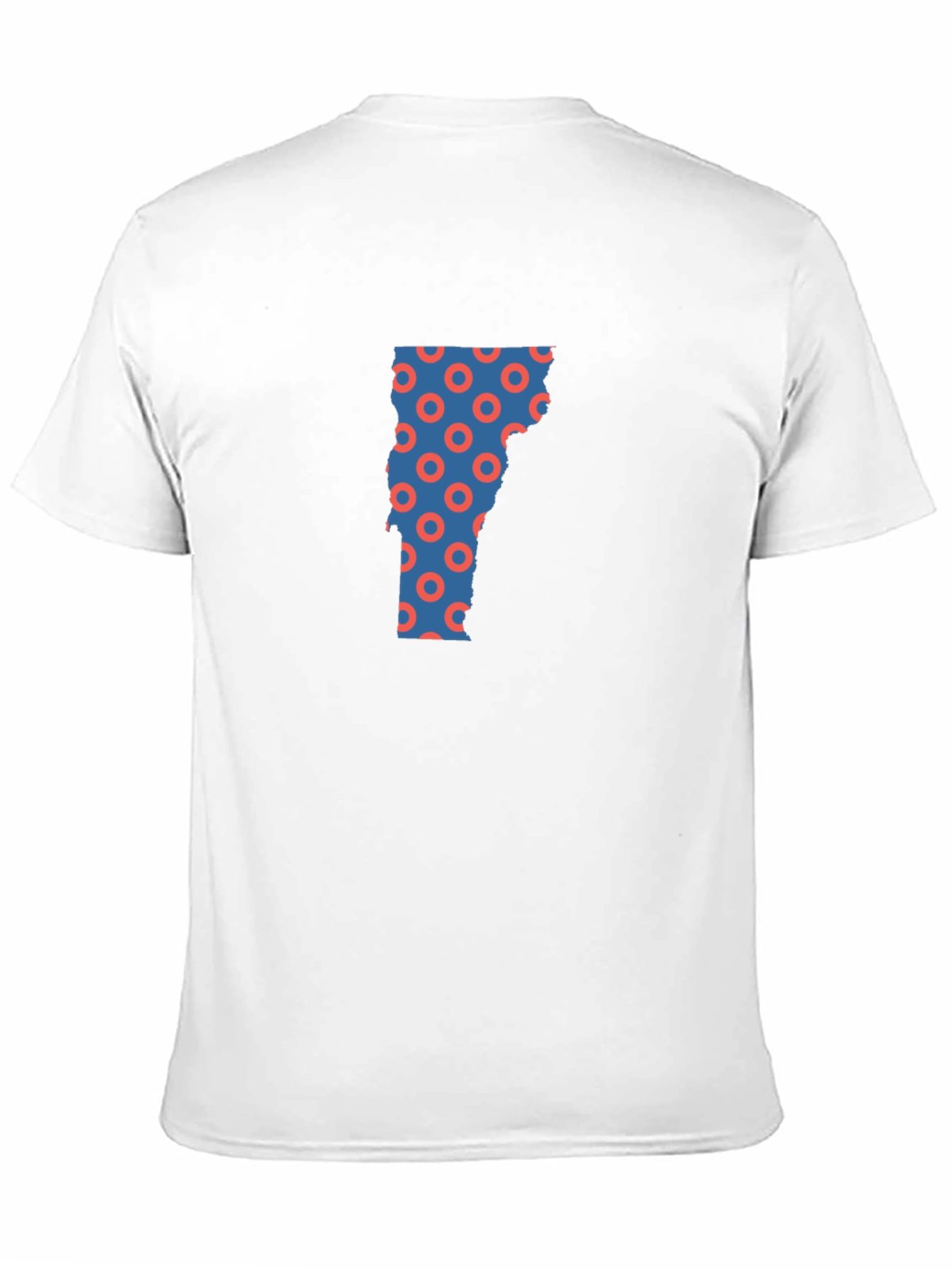 Vermont State Donut Pattern Mens Black T-Shirt